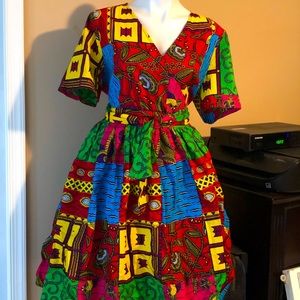 MAE OTTI African Print Dress (size- XL)